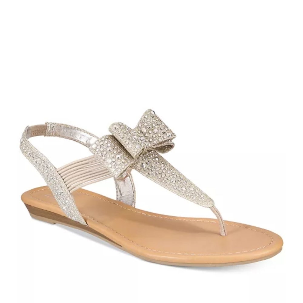 Silver rhinestone sandal